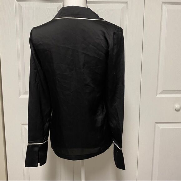 Cotton Candy LA XS Black button down pajama top - Picture 7 of 13